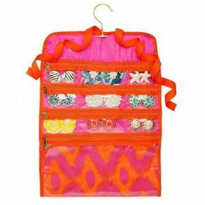 Lindsay Phillips snap shoe zippered jewelry hanging holder for travel storage